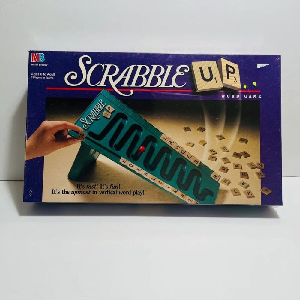 Vintage Scrabble Up Word Game 1996 Milton Bradley New Sealed